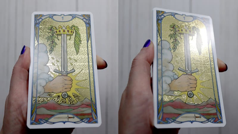 gouden art nouveau minor arcana kaarten