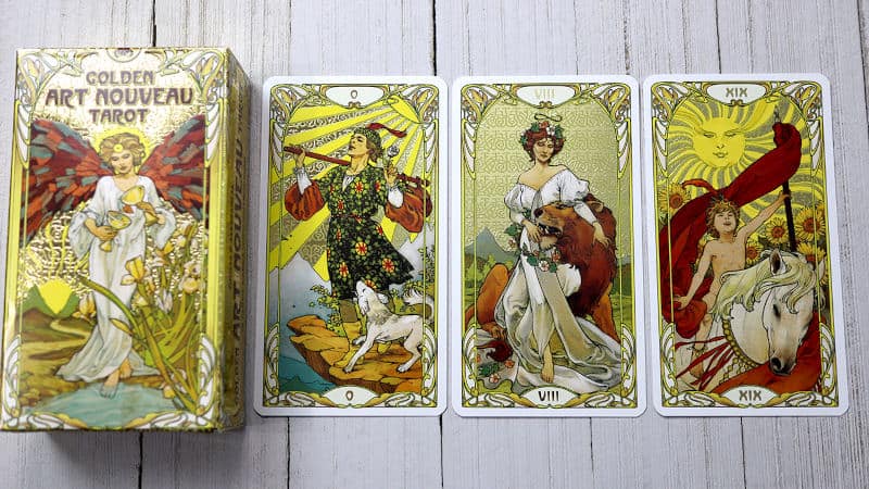 gouden art nouveau tarot grote arcana