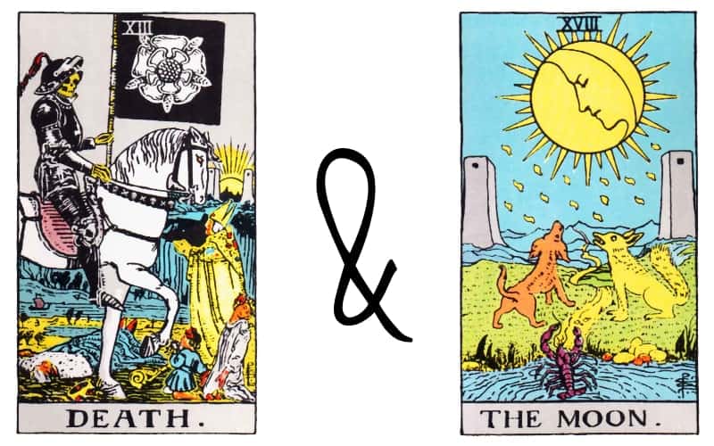 dood en de maan tarot combinatie