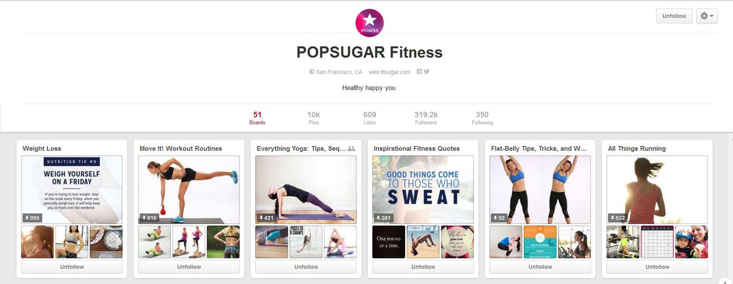 POPSUGAR Fitness Pinterest