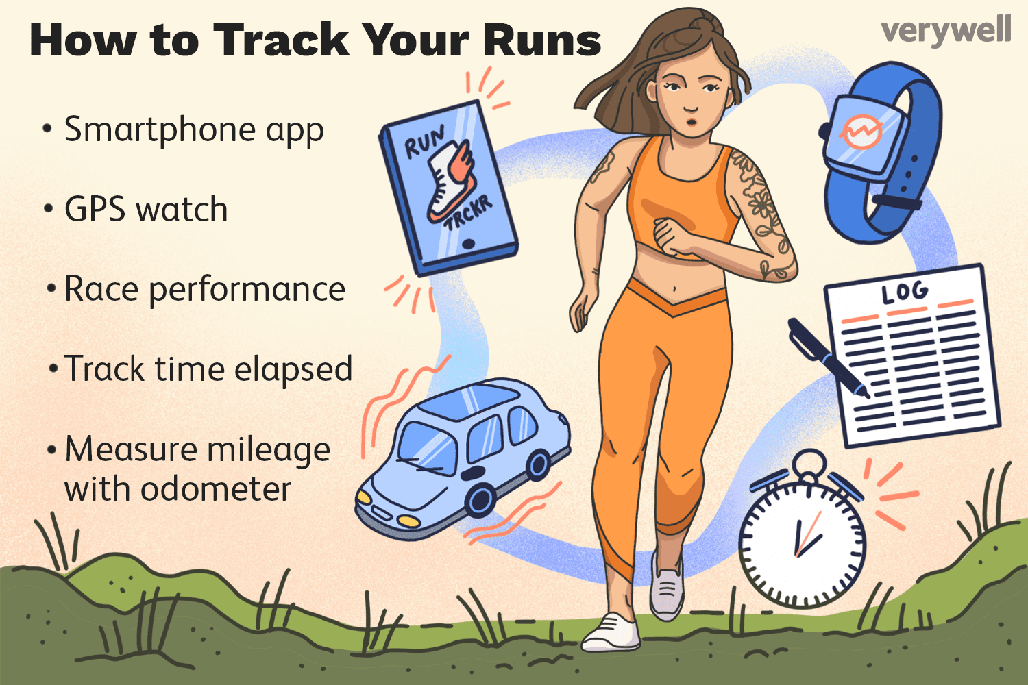 How to Track Your Runs- illustratie door Madelyn Goodnight